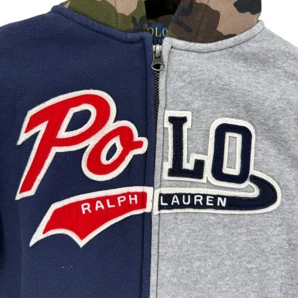 Polo Ralph Lauren Boys Colorblock Camo Hoodie Jogger Sweatpants Set Size 8 - Picture 6 of 14